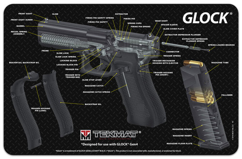 Glock Gen 1-3 cutaway Tekmat (colour)