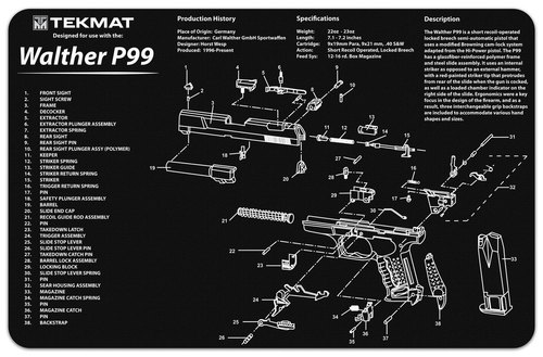 Walther P99 Handgun Mat Tekmat *DNR*